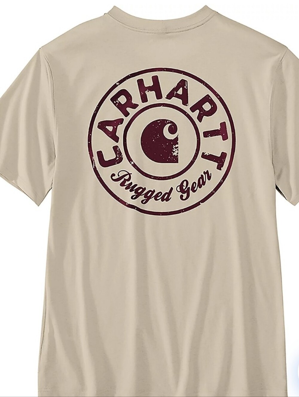 Carhartt Relaxed Fit Lightweight SS Rivet Pocket Graphic T-Shirt- Light Beige 01